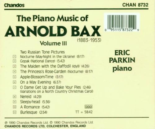 Arnold Bax - The Piano Music Of Arnold Bax Vol.3