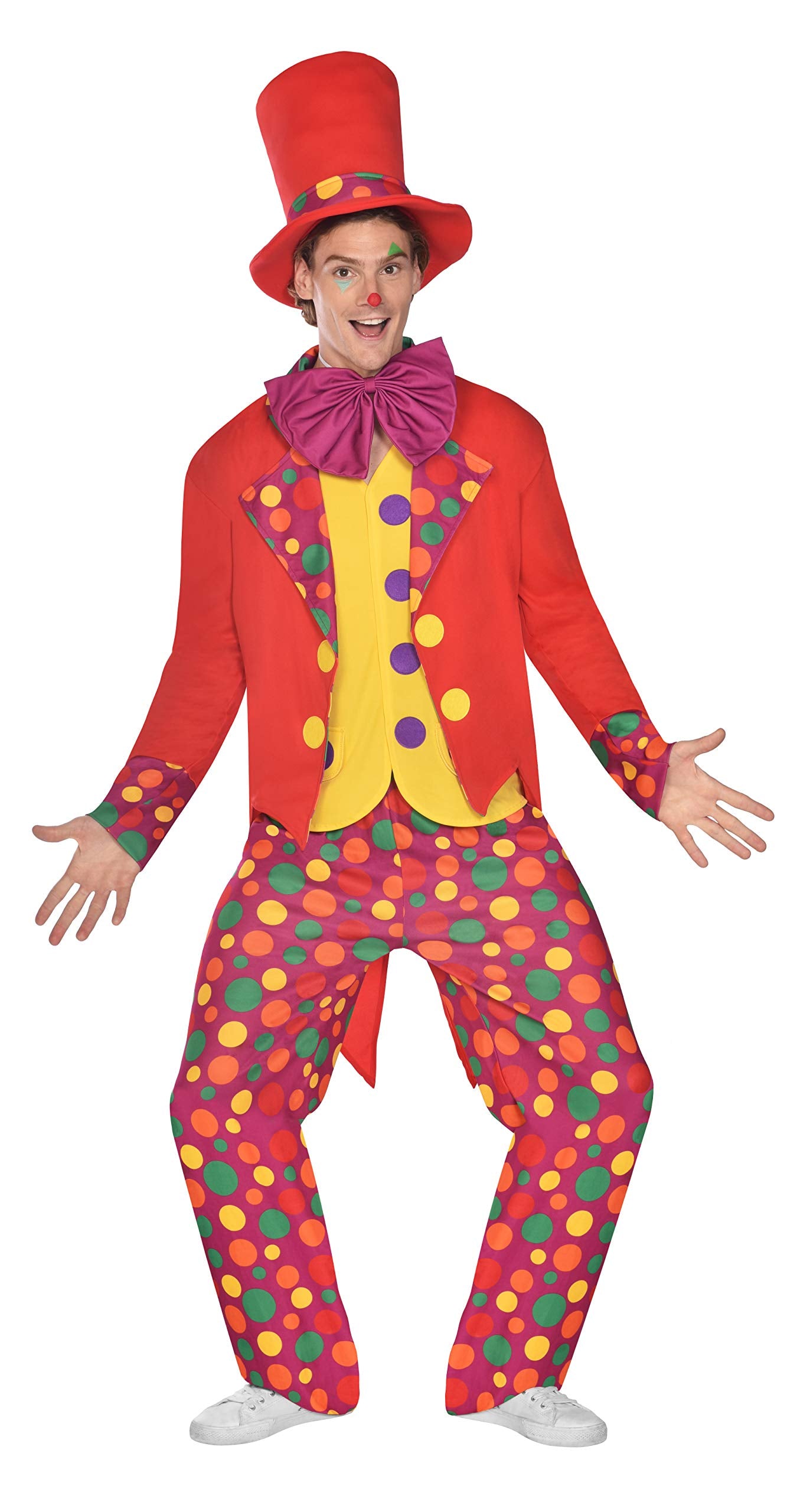 amscan Colourful Clown Large Set di Costumi, Multi, L (Pacco da 5) Uomo