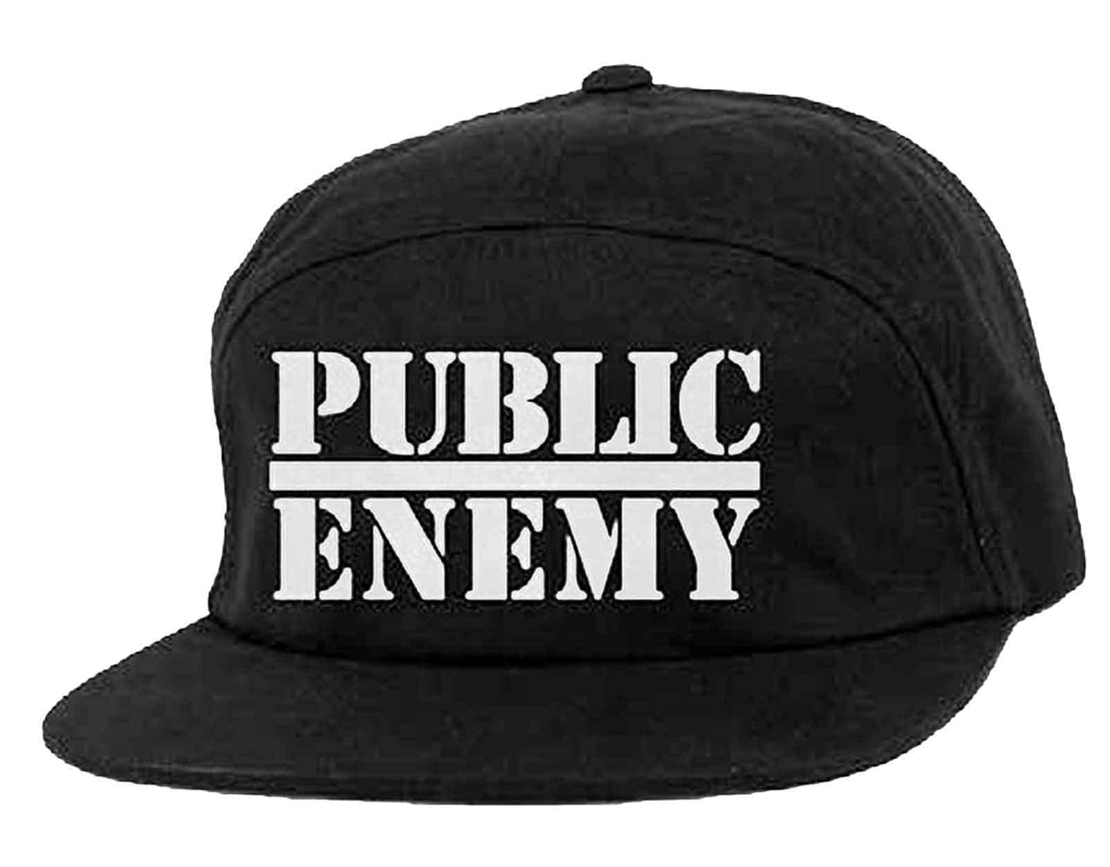 Public Enemy Cappellino da Baseball Logo Nuovo Ufficiale Nero Camper Unisex Size One Size