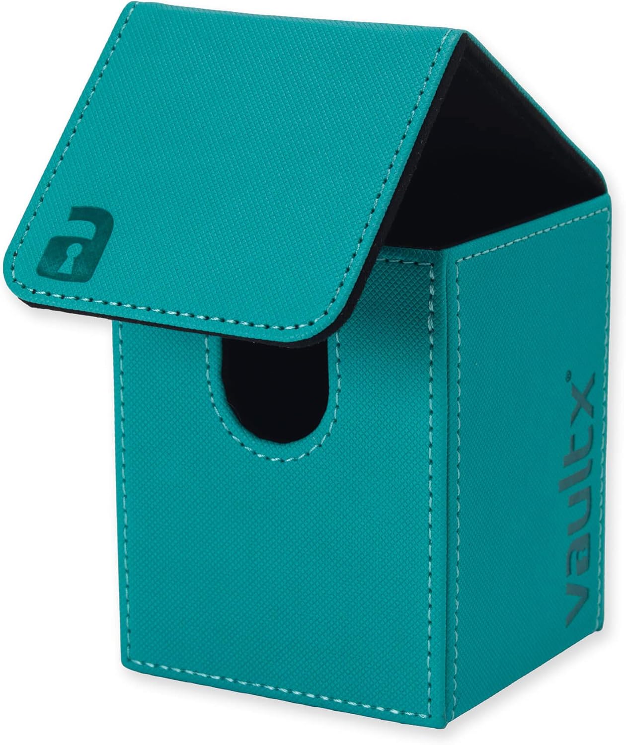 Vault X Premium Exo-Tec Deck Box - Large Size for 80+ Sleeved Cards - PVC Free Card Holder for TCG (Teal)