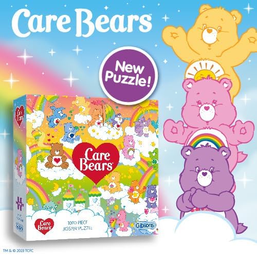 Care Bears | 1000 Piece Jigsaw Puzzle | Award Winning Jigsaw | Sustainable Puzzle for Adults | Premium 100% Recycled Board | Great Gift for Adults | Gibsons Games