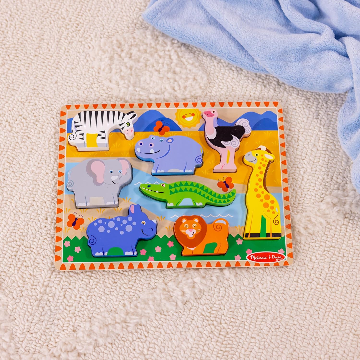 Melissa & Doug Jumbo Numbers Wooden Chunky Puzzle (20 pcs
