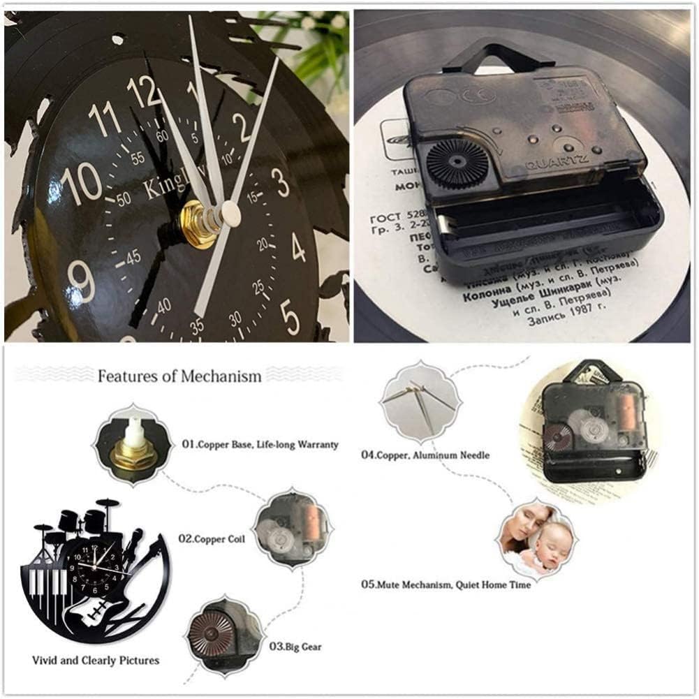Wall Clock Record Cartoon Bat Shape Vintage Vinyl Record Clock 7 Colors LED Luminous Wall Clock Home Wall Decorative Adult Children Gift