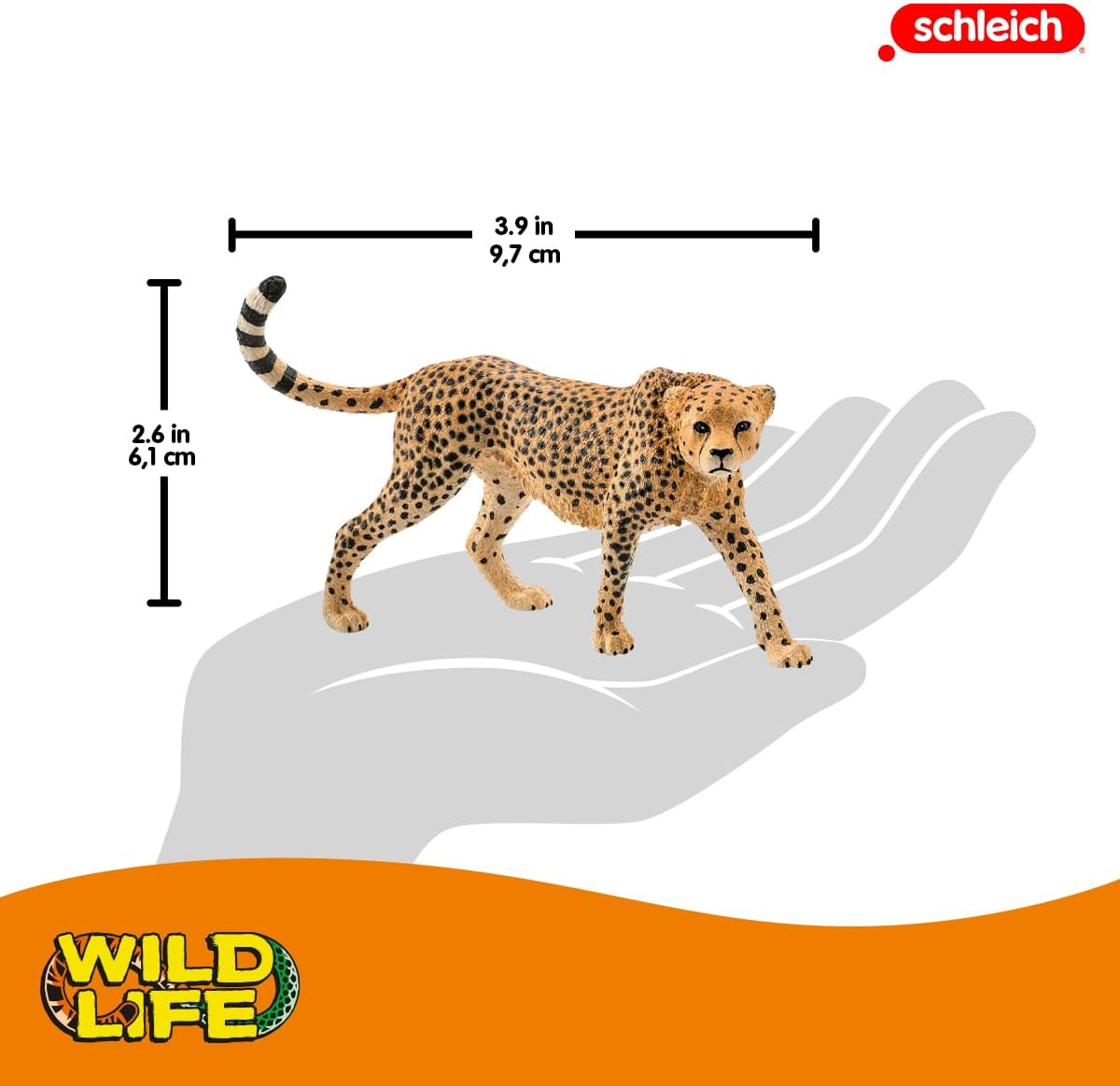 schleich 14746 Gepardin, ab 3 Jahren, WILD LIFE - Spielfigur, 3 x 10 x 7 cm