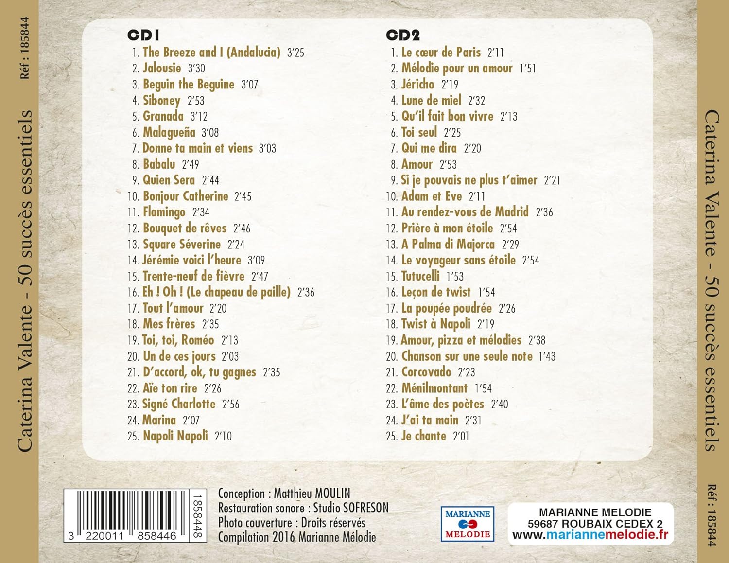 Caterina Valente - 50 Succes Essentiels 1955-1962 (2 Cd)