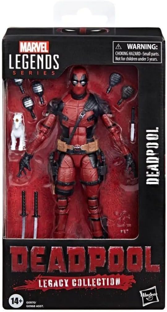 Marvel Legends Series Deadpool, Deadpool 2 Adult Collectible 6 Inch Action Figure, Red