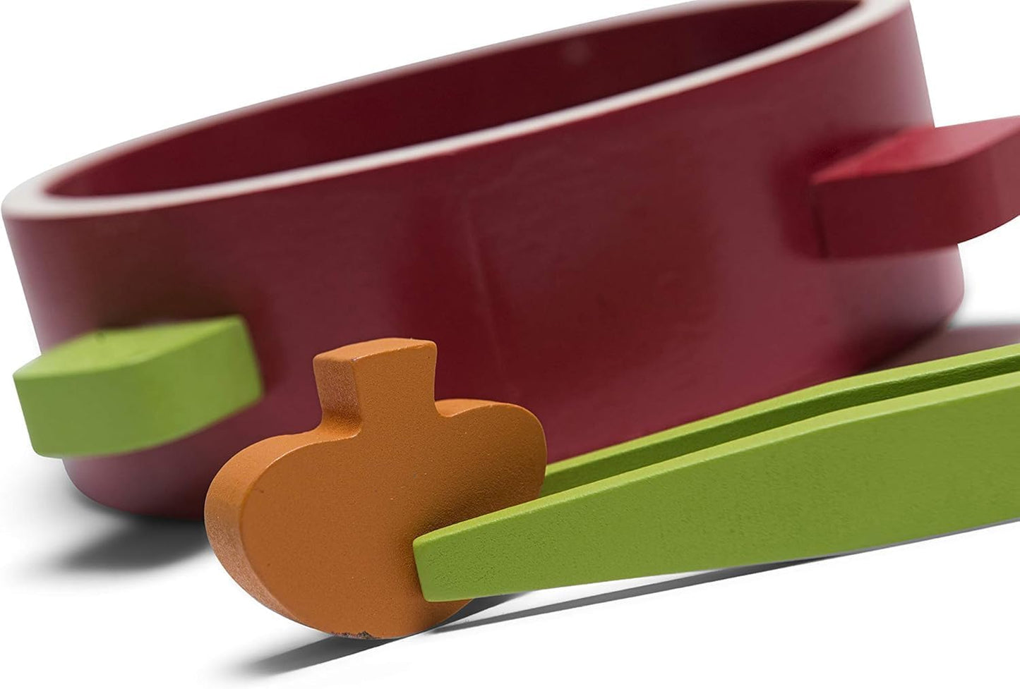 BS Toys Veggie, Rot - Holzspielzeug für Kinder - Motorikförderung - Gemüse sammeln und spielerisch lernen - Ab 3 Jahren