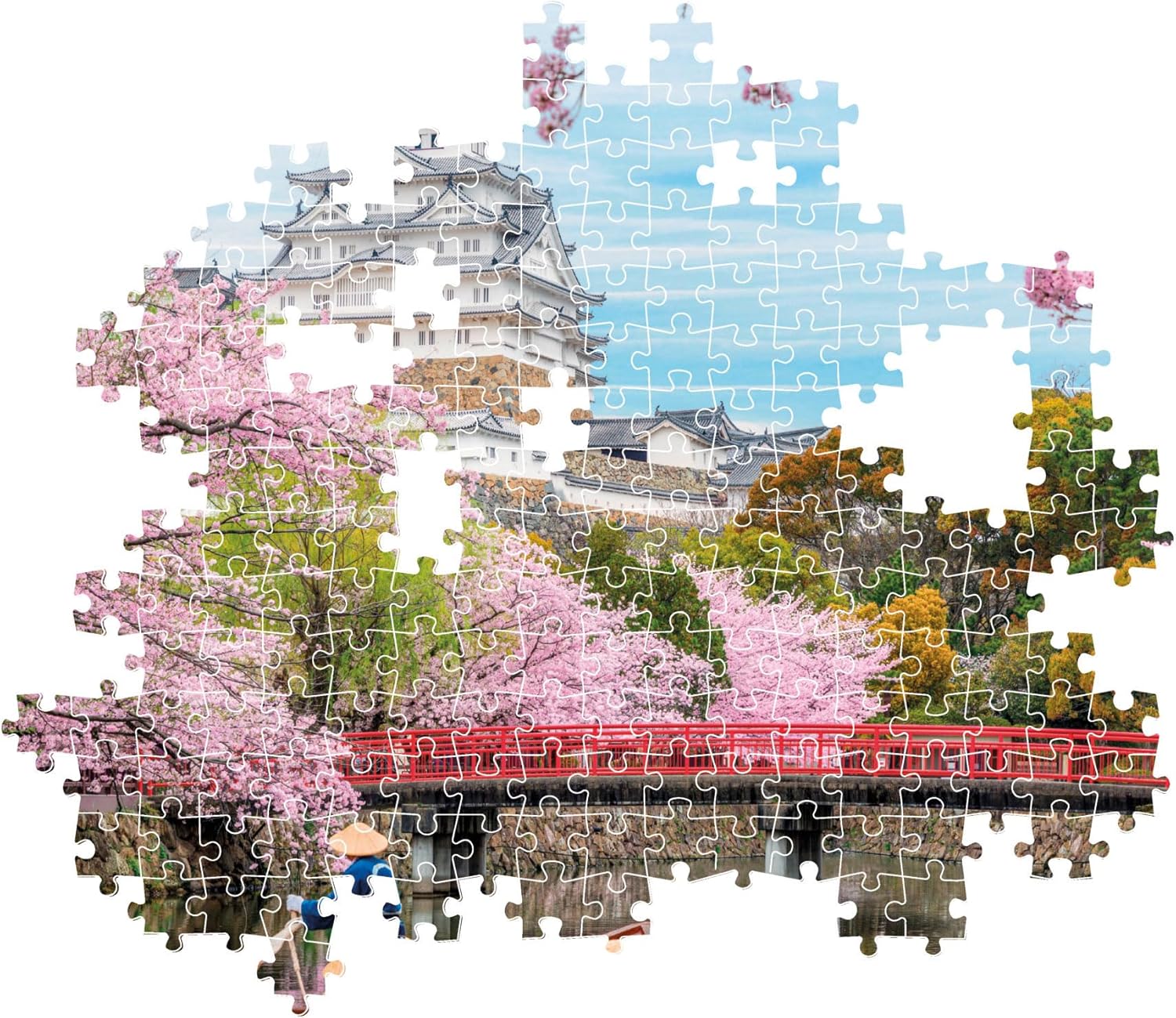 Clementoni Puzzel -Himeji Castle in Spring 1000 Stukjes - Puzzel Voor Volwassenen 14-99 Jaar, Gemaakt In Italië 39819