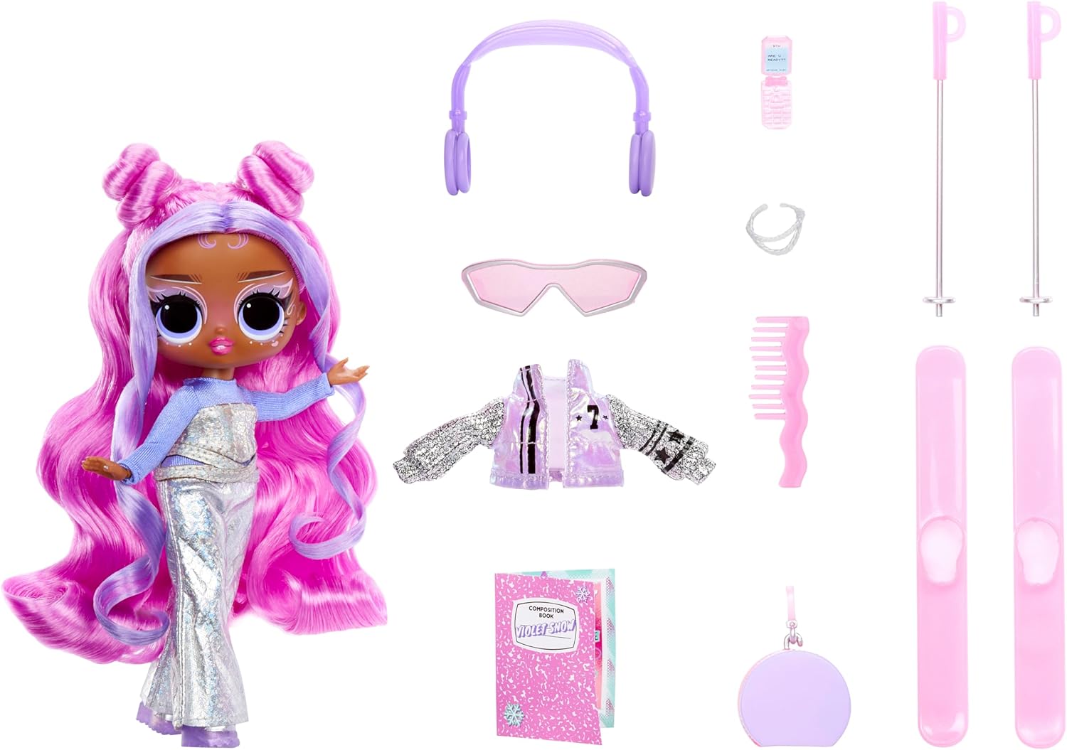 L.O.L. Surprise! Tweens Winter Snow Fashion Doll - Violet Snow with Colour-Changing Skis and 10+ Frosty Parts and Accessories, Gift for Children from 4 Years