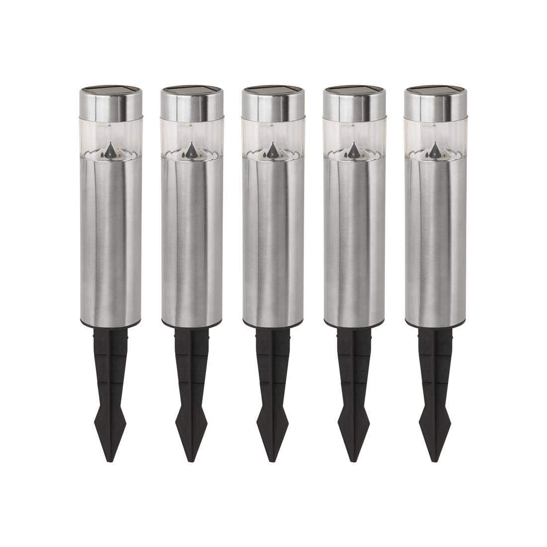 Eglo - Solar Set 5L H200 Rs - Stainless Steel - 20 Cm Tall With A 10 Cm Spike