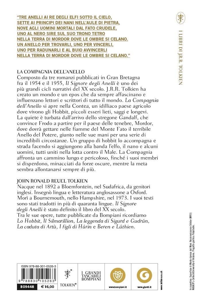 La compagnia dell'anello. Il Signore degli Anelli VOL1