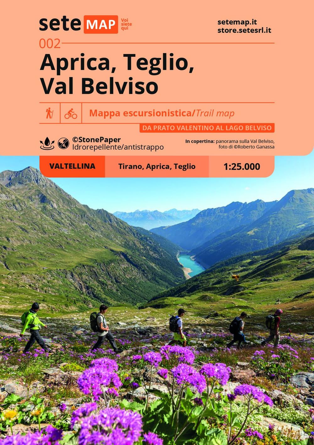 Aprica, Teglio, Val Belviso. Carta Escursionistica In Scala 1:25.000. Da Prato Valentino Al Lago Belviso. Valtellina