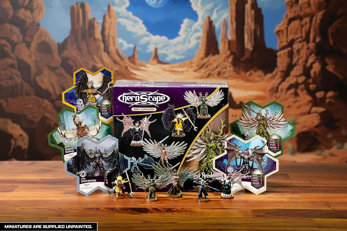 Renegade Game Studios Heroscape: Revna’s Rebuke: Kyrie Warriors Army Expansion, Gioco da Tavolo di Miniature Strategico, 2 Giocatori, Età 14+