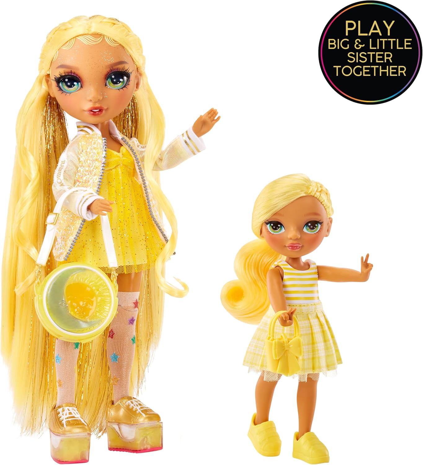 Rainbow High Littles - Daisy Madison - Petite Poupée Mannequin Articulée - Poupée Jaune de 14 cm avec Sac à Main et Ourson Magique - Convient aux Enfants et aux Collectionneurs
