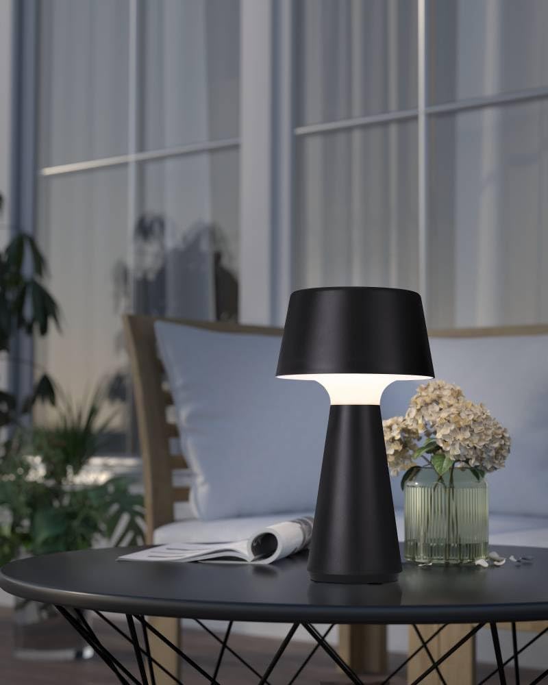 Eglo - Huesa Table Usb-C Charging Cct Touch Ip44 - Black