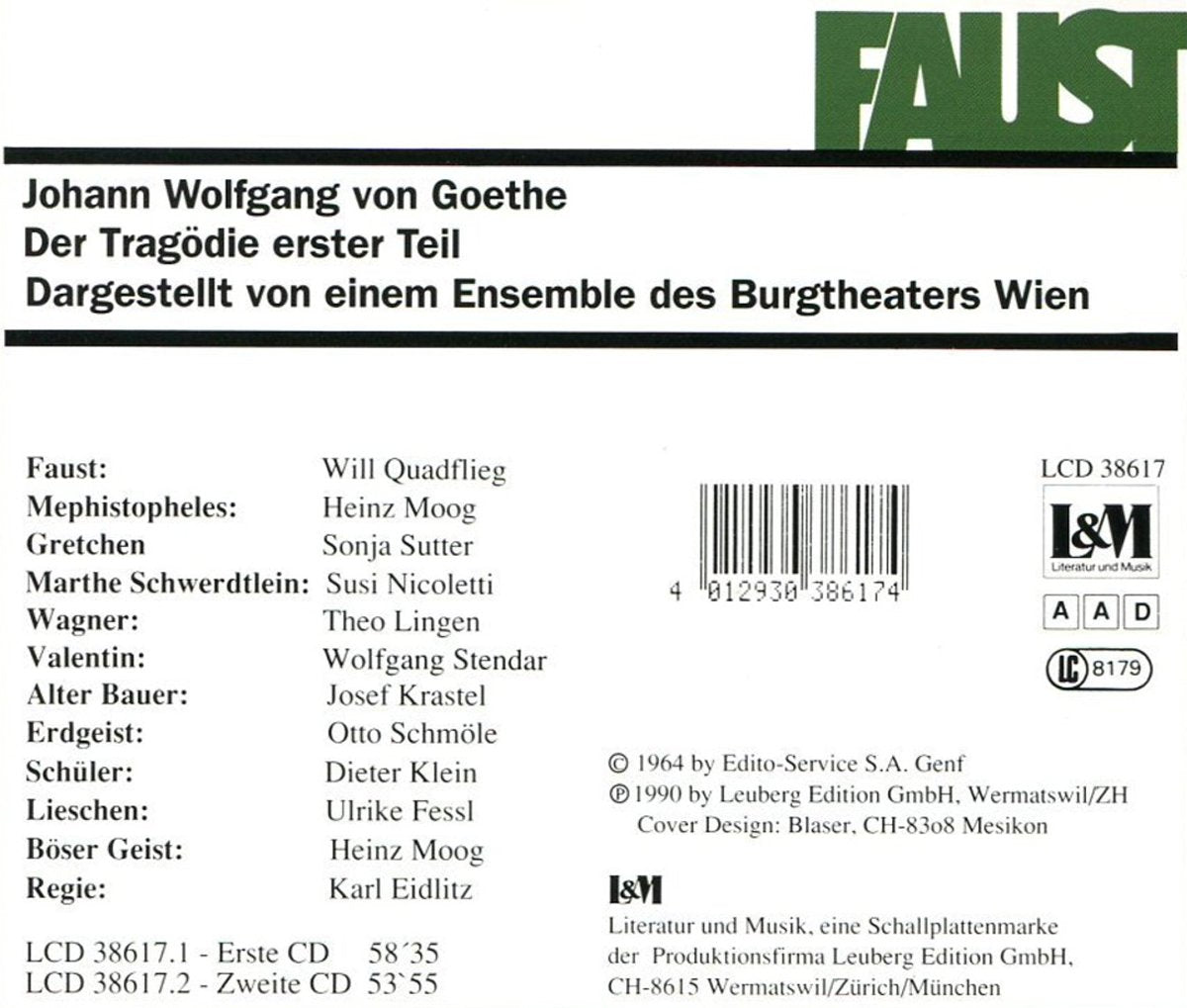 FAUST.DER TRAG?–DIE ERSTER TEIL
