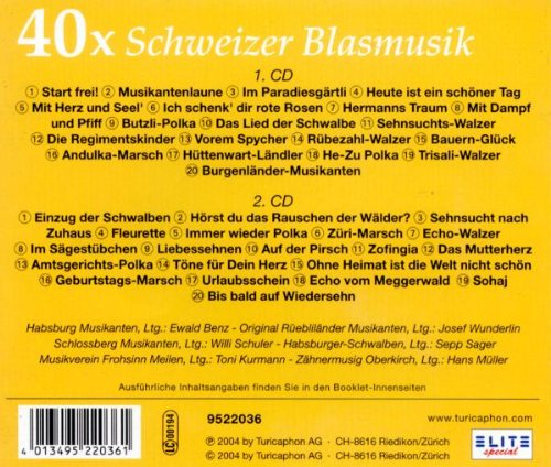40 X SCHWEIZER BLASMUSIK