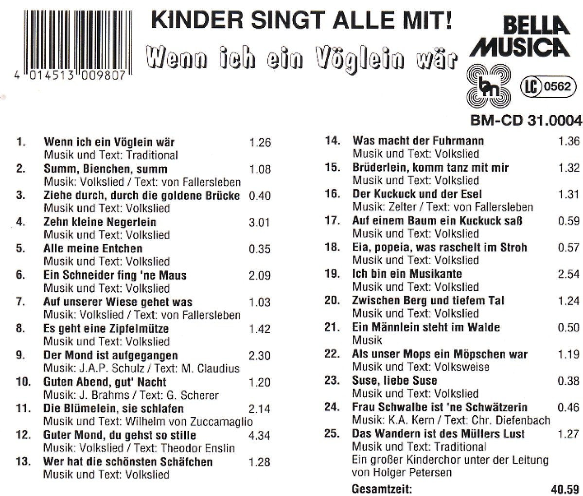 Wenn Ich Ein Vöglein Wär