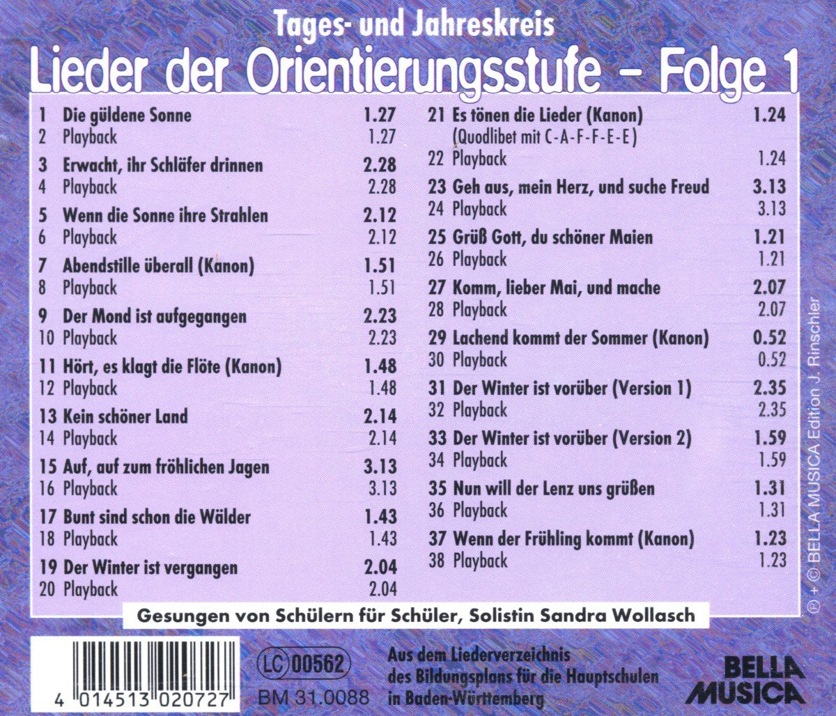 Lieder d.Orientierungsstufe 1