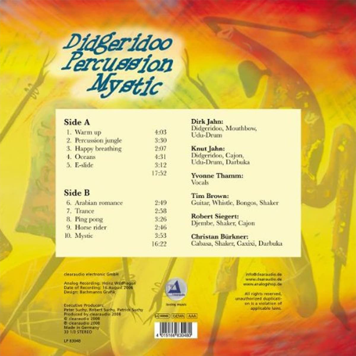 DIDGERIDOO PERCUSSION MYSTIC (180 G)