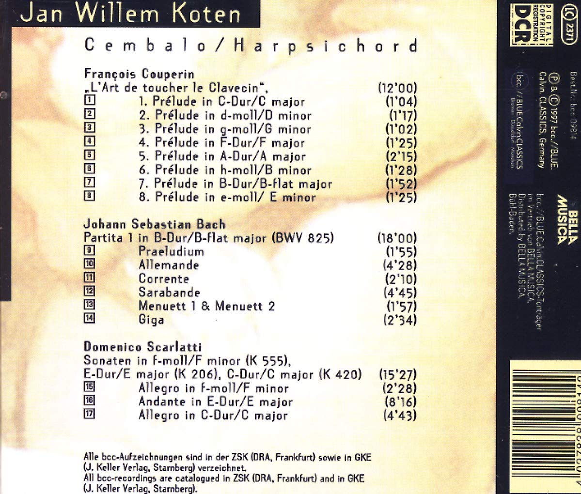Werke von Couperin, Bach und Scarlatti