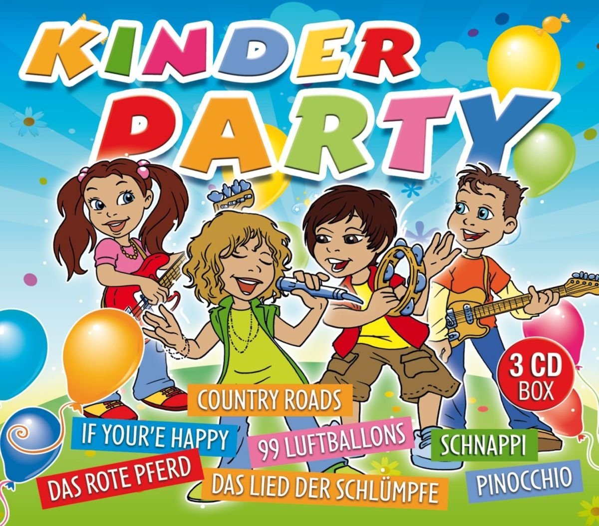 Kinderparty (Das rote Pferd, 99 Luftballons, Country Roads, Schnappi uvm