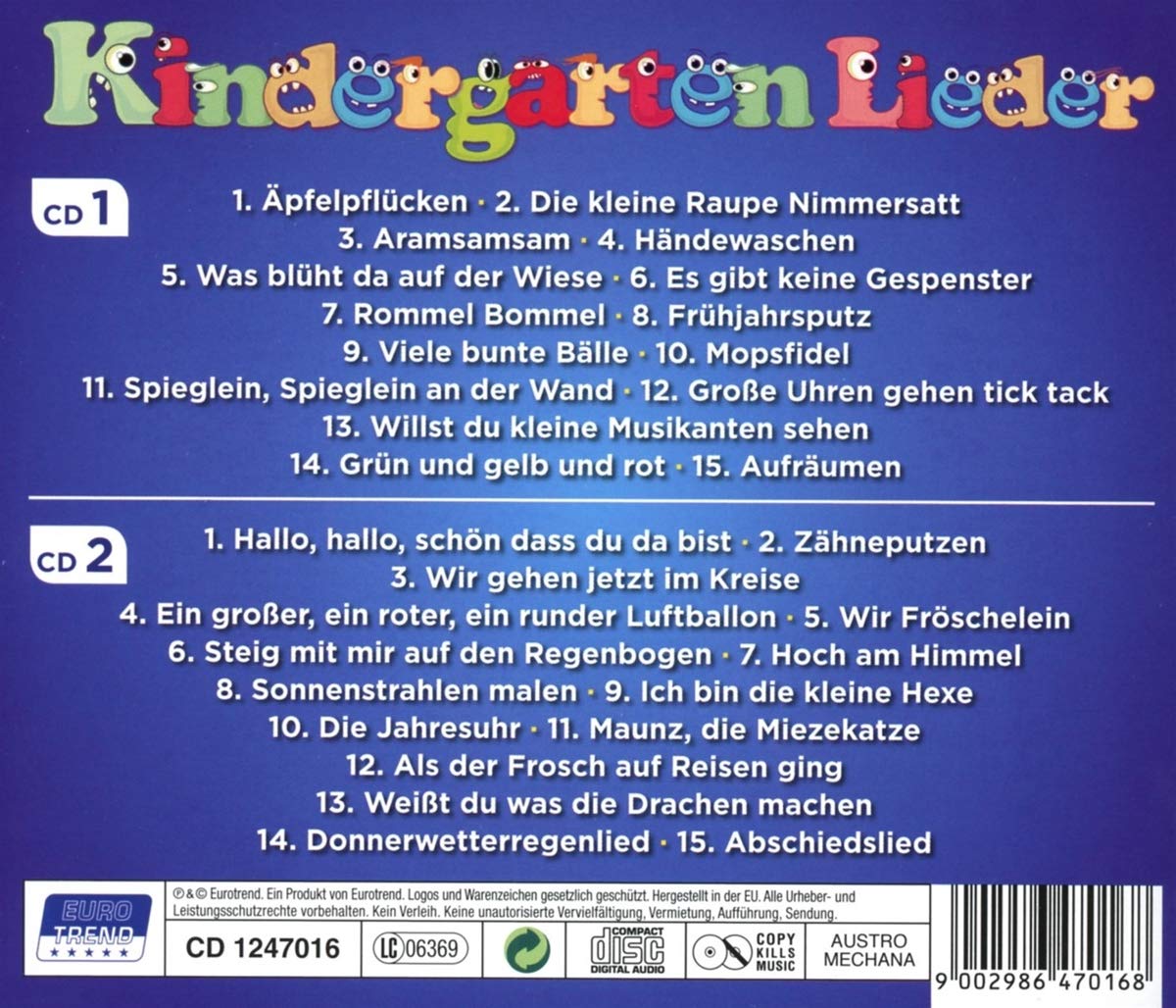 Kindergartenlieder Zum Tanzen,Lernen und Spielen