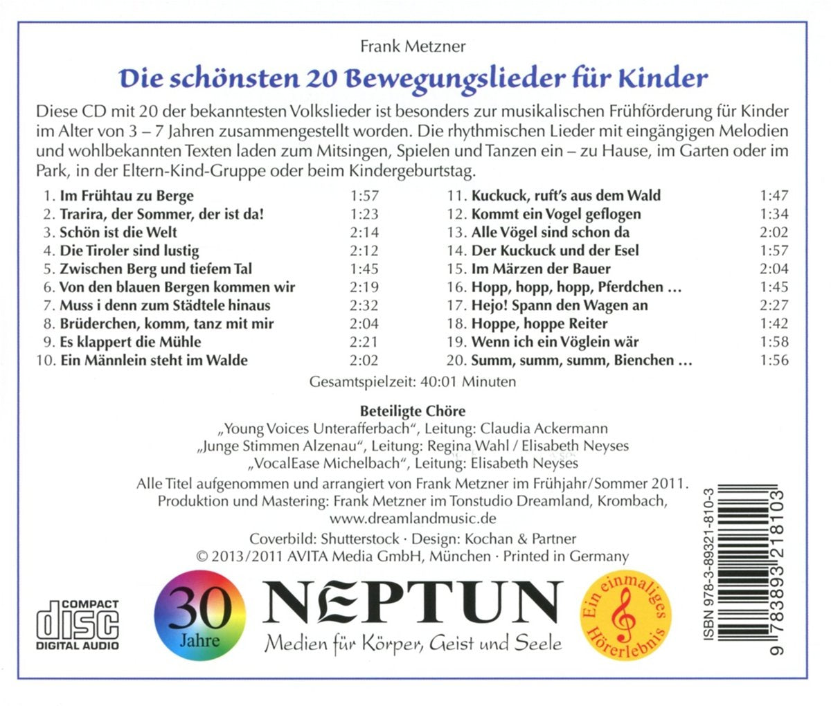DIE SCH?–NSTEN 20 BEWEGUNGSLIEDER F?œR KIN