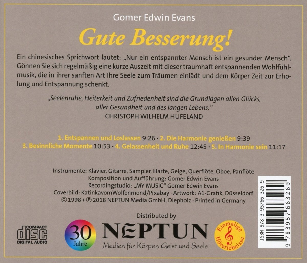 Gute Besserung!: Traumhafte Entspannungs- und Wohlfühlmusik für Körper, Geist & Seele