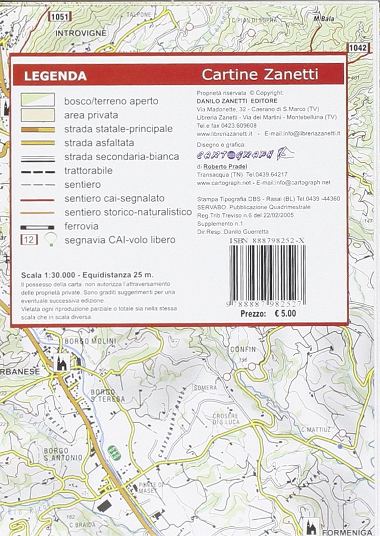 Quartiere Del Piave. Pieve Di Soligo, Vidor, Moriago, Sernaglia, Farra Di Soligo, Refrontolo, San Pietro Di Feletto 1:30.000