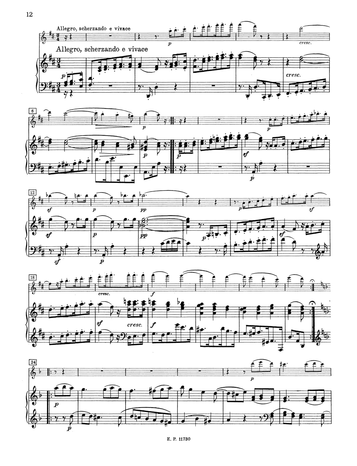 Beethoven: Serenade Op.41 (Flute (or Violin) and Piano) (EP4663)