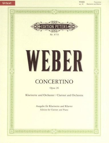 WEBER - Concertino Op.26 en Mib Mayor para Clarinete y Piano (Urtext)