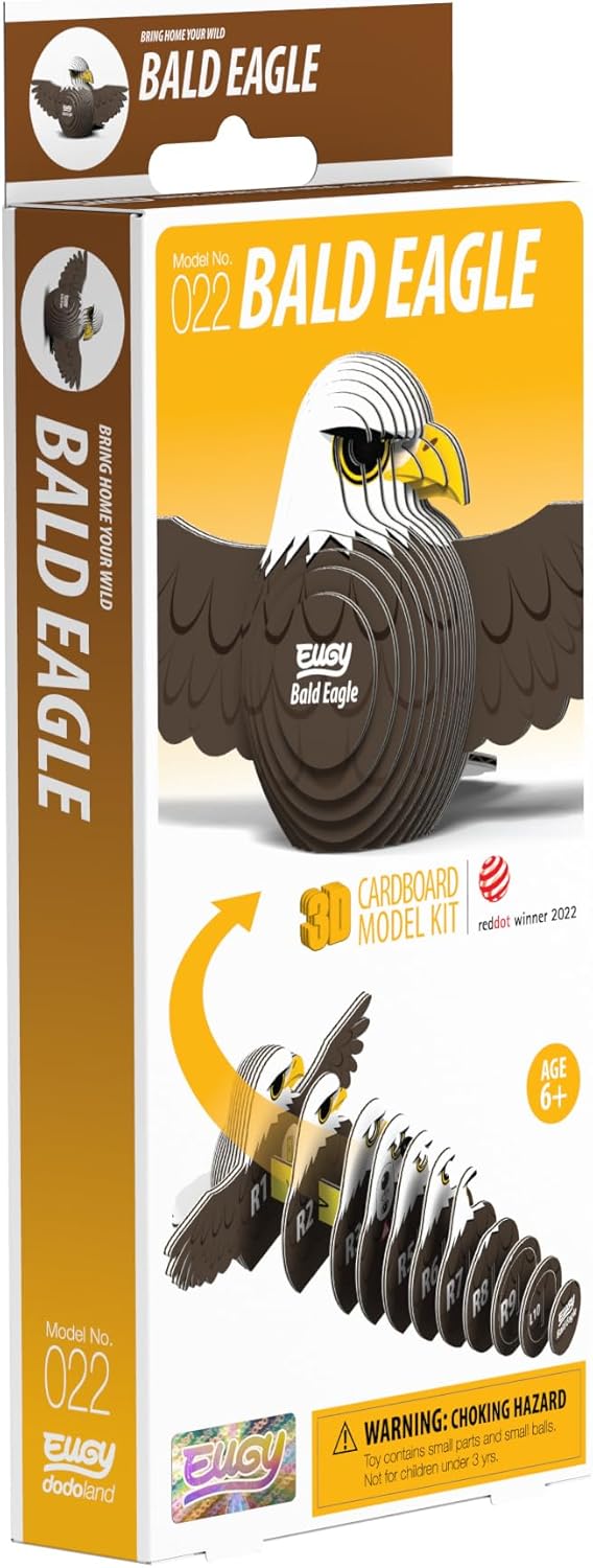 EUGY D5082 Bald Eagle 3D Model Craft Kit