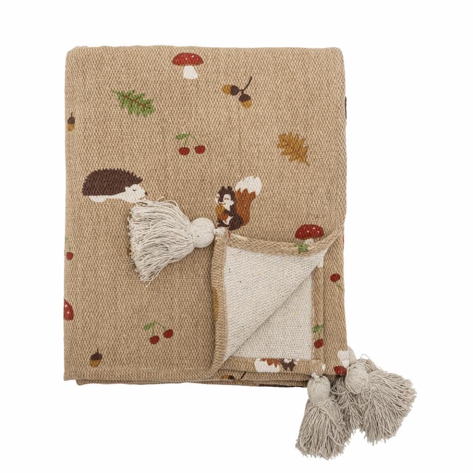Bloomingville Mini - Fall Throw - Brown - Recycled Cotton