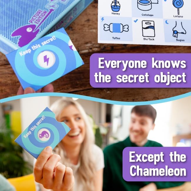 Big Potato Chameleon Pictures: A hilarious, easy-to-learn imposter game for Kids, Teens and Adults | Family Game for 3-8 players, Age 8+