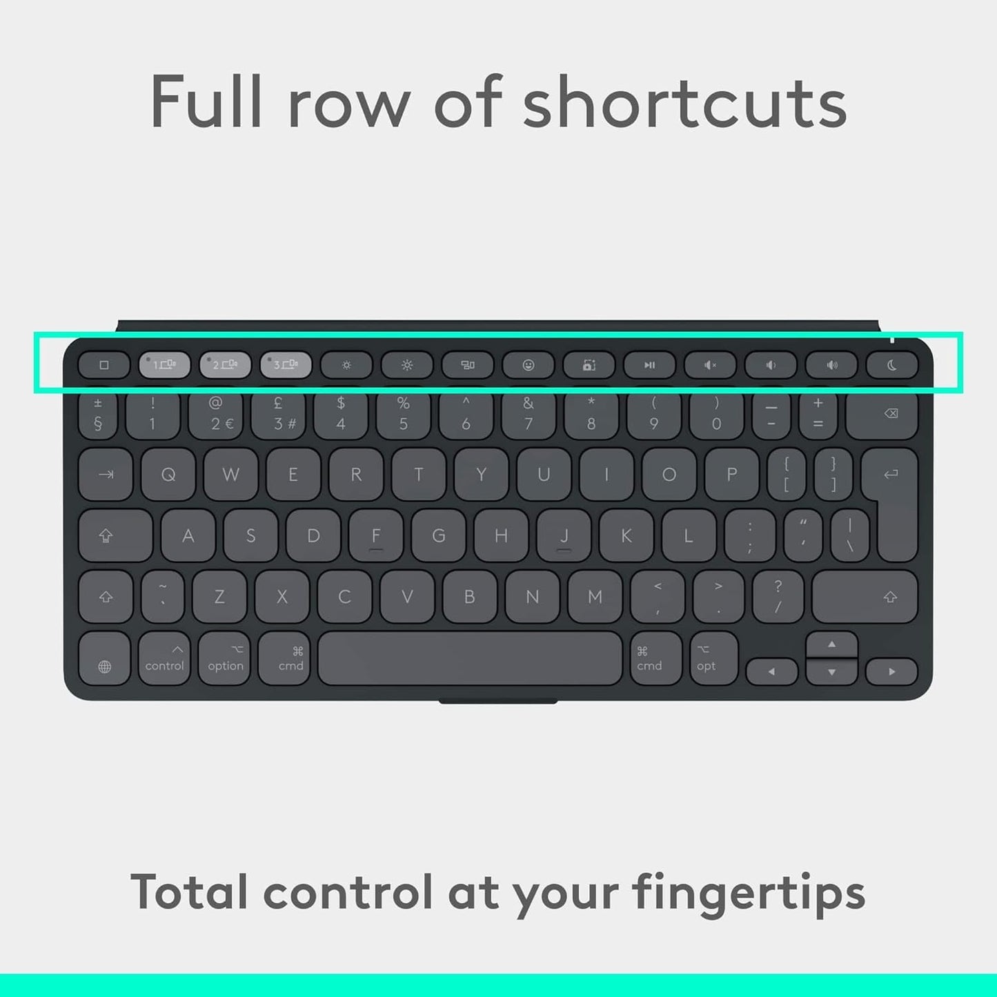 Logitech Keys-To-Go 2 For Ipad - Keyboard - Built-In Cover - Wireless - Bluetooth Le - Qwerty - Uk - Graphite
