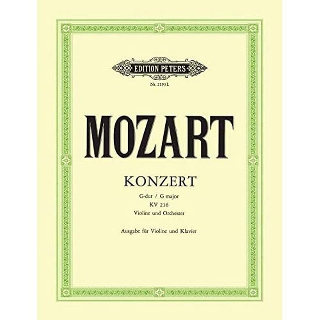 EDITION PETERS MOZART WOLFGANG AMADEUS - CONCERTO NO.3 IN G K216 - VIOLIN AND PIANO Classical sheets Violin
