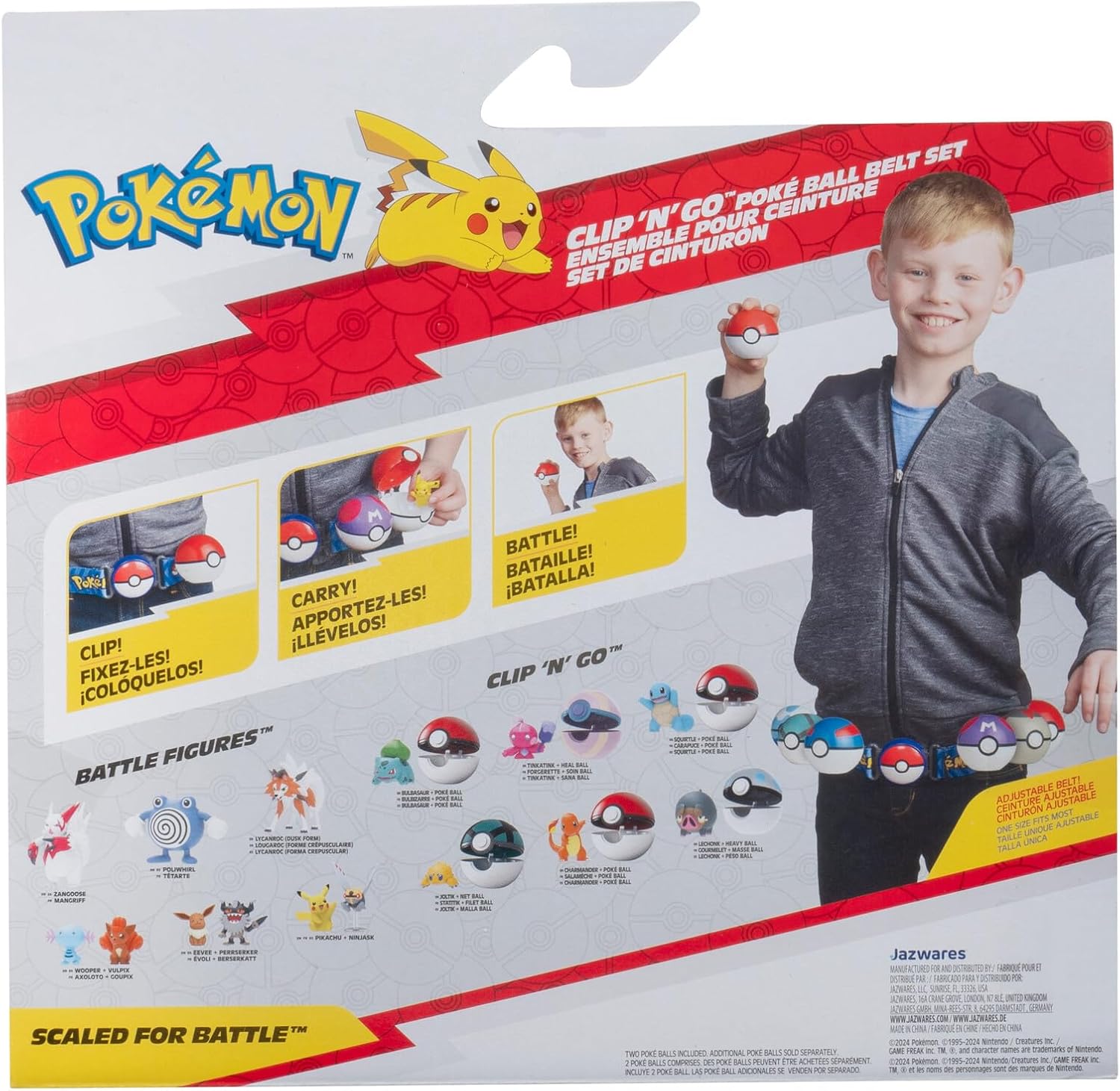 Pokemon Pokémon Clip 'N' Go Belt Set - Quaxly & Bulbasaur - Official Playset for Children 4+