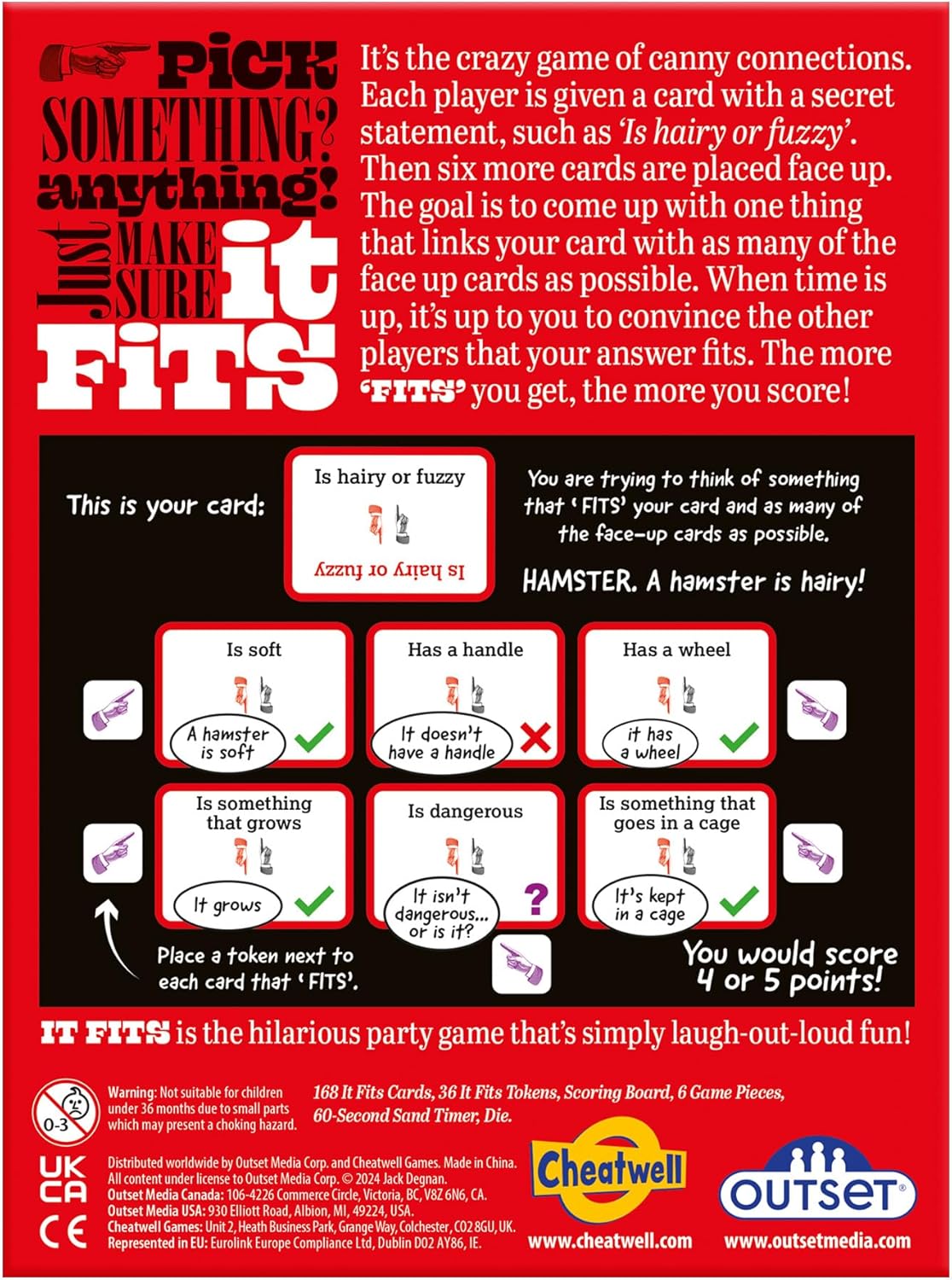 Outset Media It Fits - The Hilarious Party Game - 2 to 6 Players Ages 10 and up