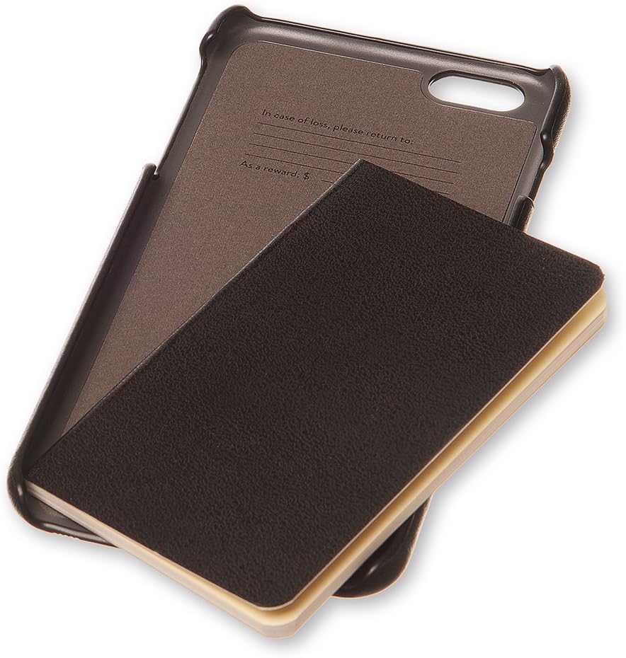 Moleskine Classic Hard Case for iPhone 6/6s/7/8 - Protective Hard Case for Smartphone with XS Volant Journal for Notes - Colour Black