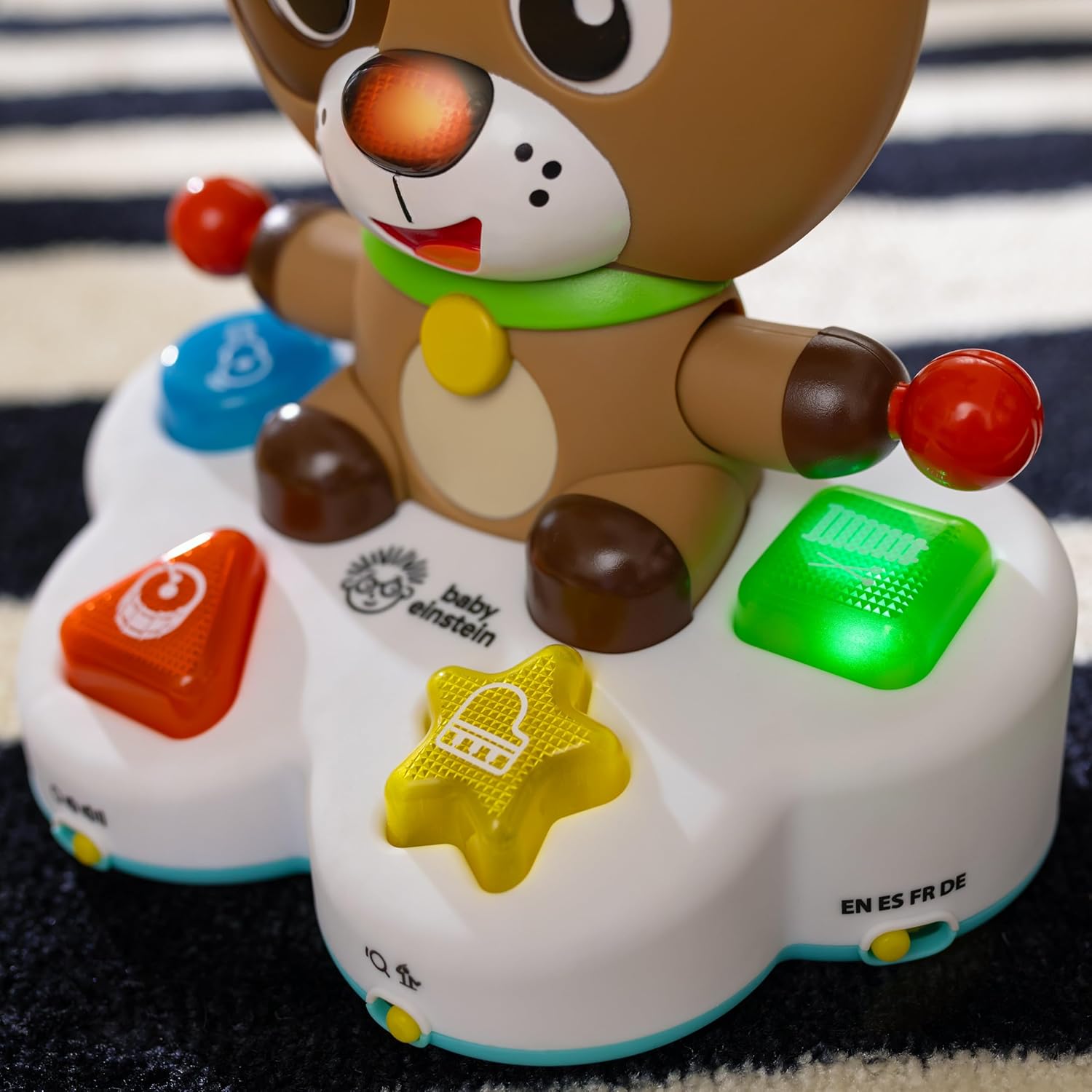 Bright Starts Baby Einstein, Giocattolo Musicale didattico Drum & Learn Dean, multisensoriale, 6+ Mesi