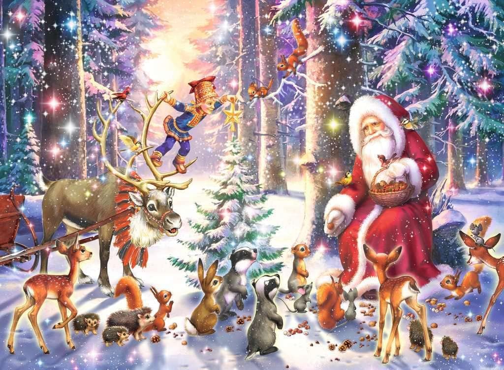 Ravensburger - Puzzle Christmas In The Forest 100P (10112937)