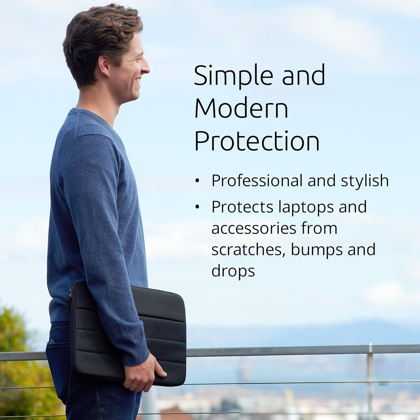 Kensington EQ 16" Laptop Sleeve - Protective with Internal Padded Compartment to Protect your Laptop or Tablet, Made from 60% Post-Consumer Recycled Polyester - for Devices Up to 16" (K60395WW