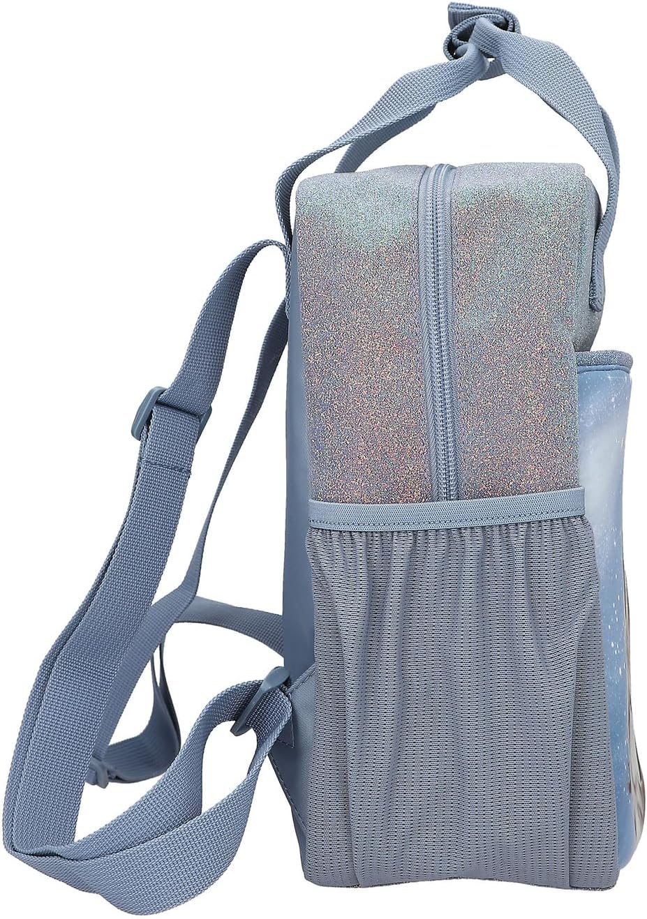 Depesche Unisex Topmodel Wolf 13153 TOPModel Wolf - Kleine Umhängetasche in Dunkelblau, mit Model Motiv, Sternen und Glitzer, Tasche mit verstellbarem Schultergurt (1er Pack