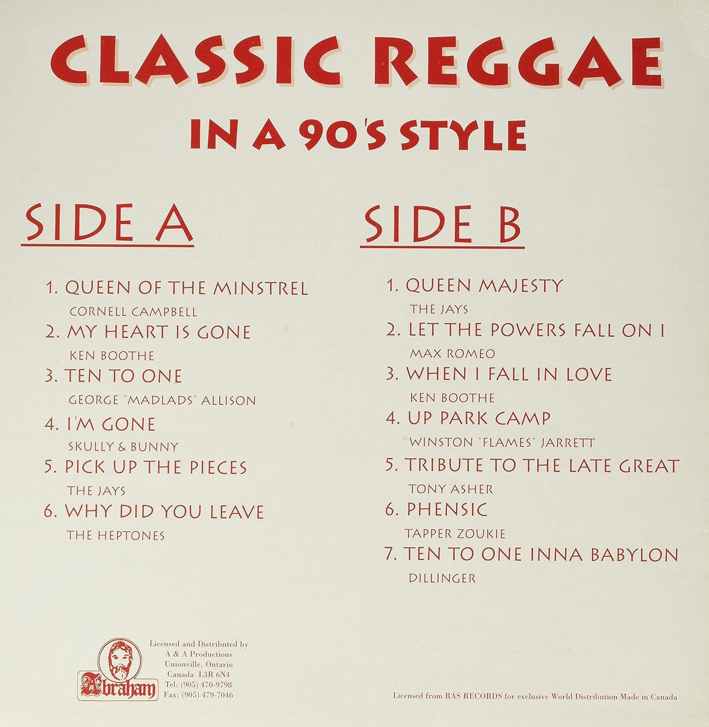 Classic Reggae In 90'S Style