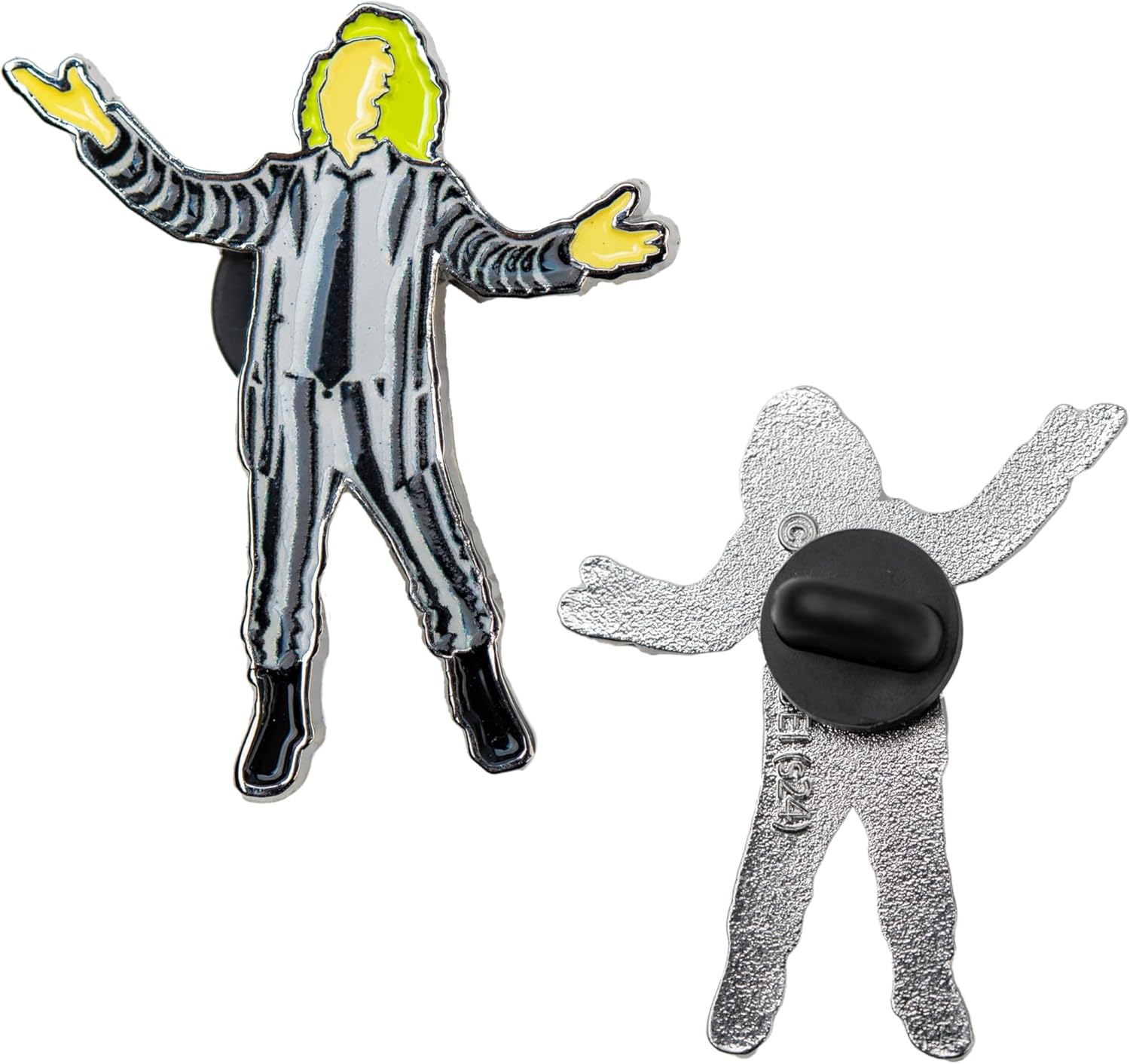 Cinereplicas Beetlejuice – Set of 2 Beetlejuice Pins – 3 cm – Officially Licensed, 100% Zinc Alloy