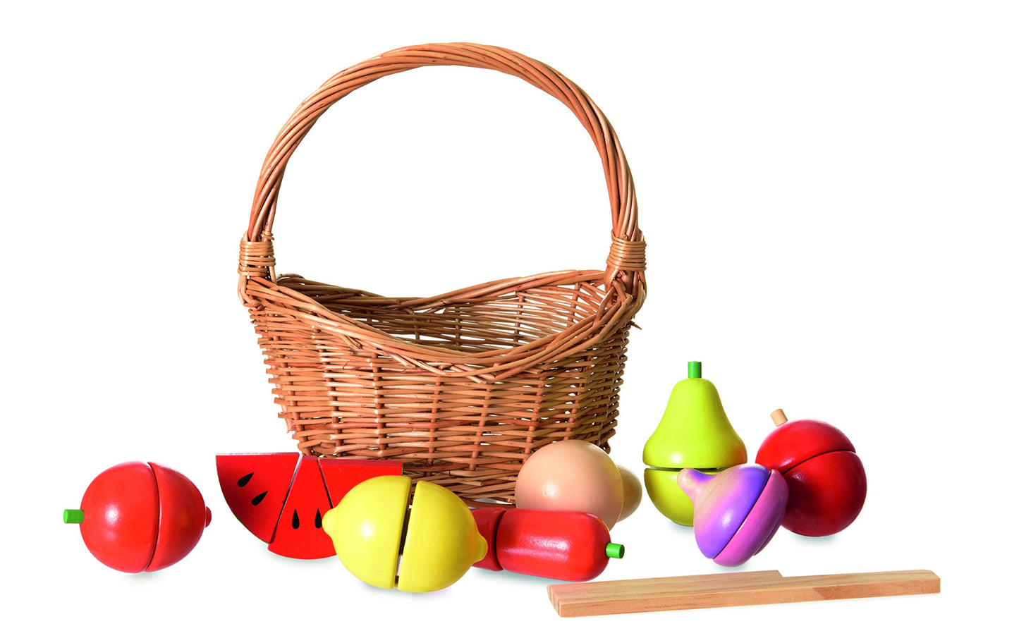 Heico - Egmont Toys – Set von Obst und Gemüse aus Holz in seinem Korb 3, 511062