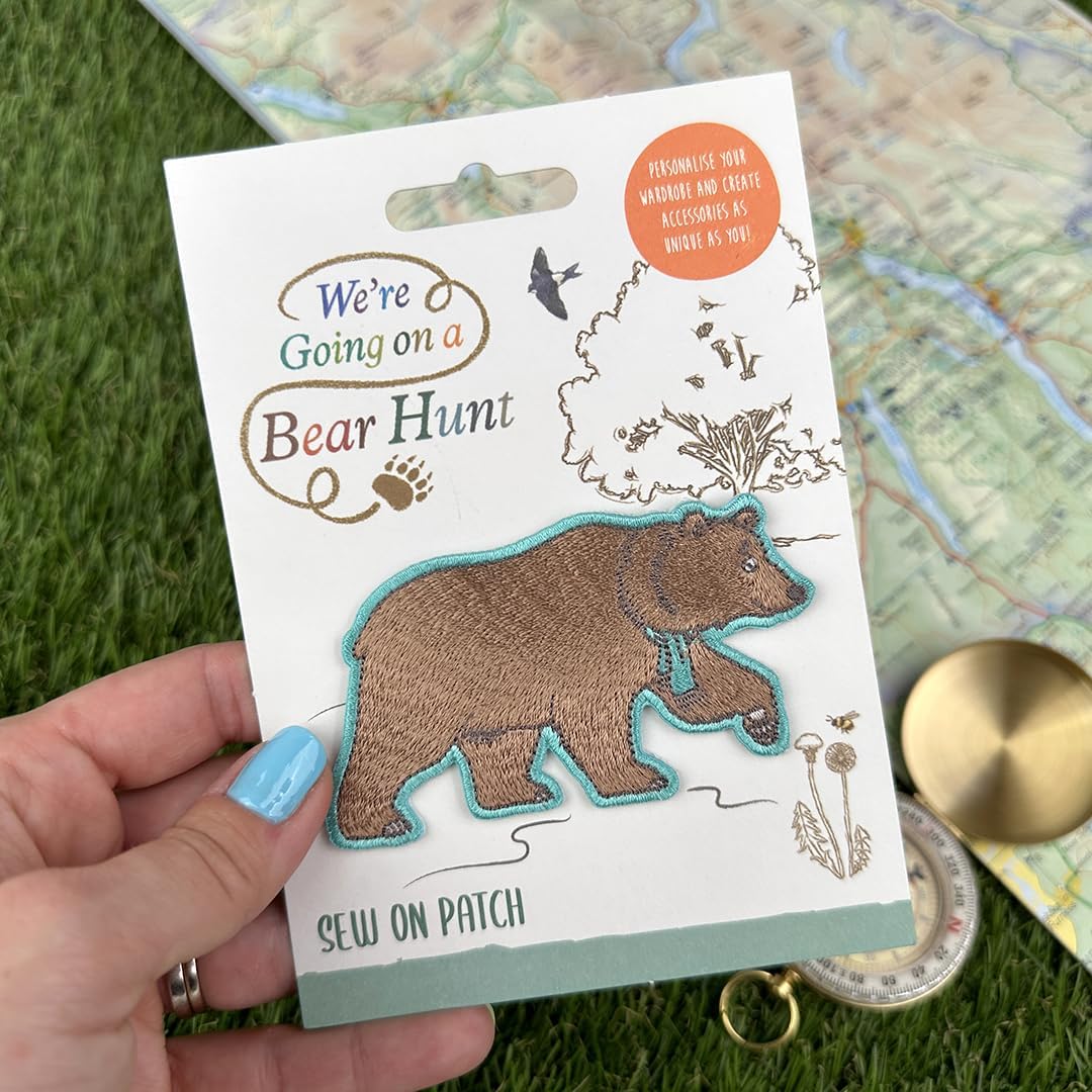 Pawprint Family | Bear Character Sew on Patch | Michael Rosen and Helen Oxenbury's We're Going on a Beart Hunt Official Merchandise