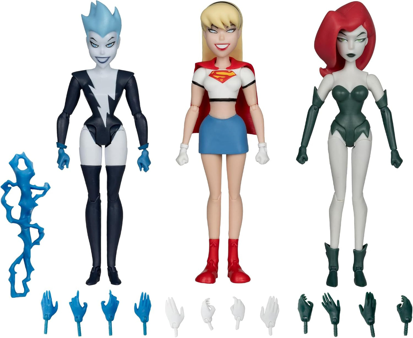 McFarlane The New Batman Adventures Poison Ivy Live Wire Supergirl (Girls' Night Out) 3pk Gold Label Toys