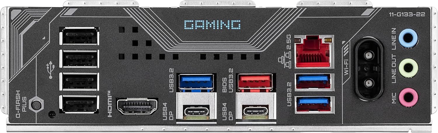 GIGABYTE X870 GAMING WIFI6 Motherboard - Supports AMD Ryzen 9000 CPUs, 8+2+2 phases VRM, up to 8000MHz DDR5 (OC), 1xPCIe 5.0, Wi-Fi 6, 2.5GbE LAN, USB 4